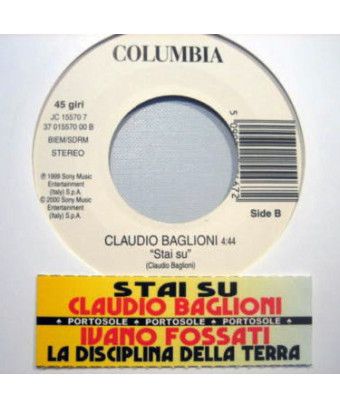 La Disciplina Della Terra Stai Su [Ivano Fossati,...] - Vinyl 7", 45 RPM, Promo [product.brand] 1 - Shop I'm Jukebox 