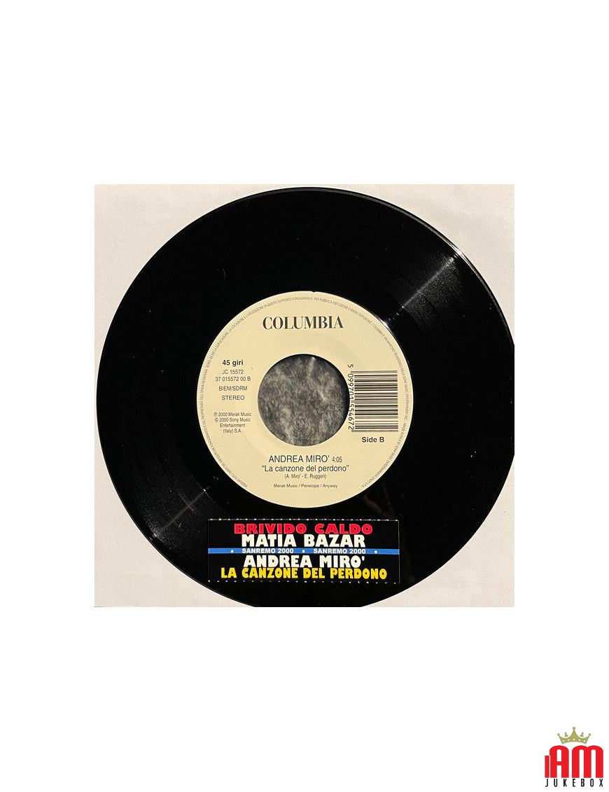 Hot Shiver The Song Of Forgiveness [Matia Bazar,...] - Vinyl 7", 45 RPM, Jukebox [product.brand] 1 - Shop I'm Jukebox 