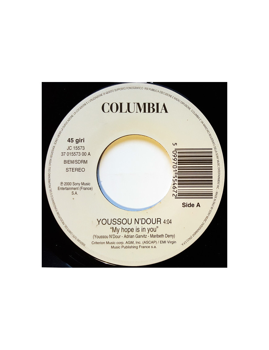 My Hope Is In You You Sang To Me [Youssou N'Dour,...] – Vinyl 7", 45 RPM, Jukebox [product.brand] 1 - Shop I'm Jukebox 