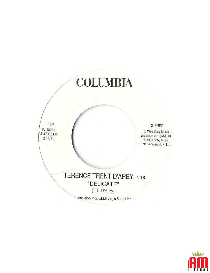 Delicate The Girl of Dreams [Terence Trent D'Arby,...] – Vinyl 7", 45 RPM, Jukebox