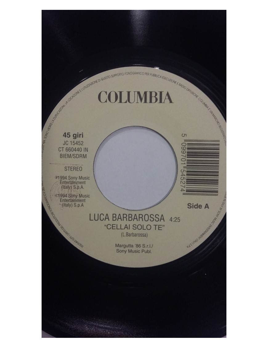 Cellai Solo Te Quando Tramonta Il Sole [Luca Barbarossa,...] - Vinyl 7", 45 RPM, Jukebox [product.brand] 1 - Shop I'm Jukebox 