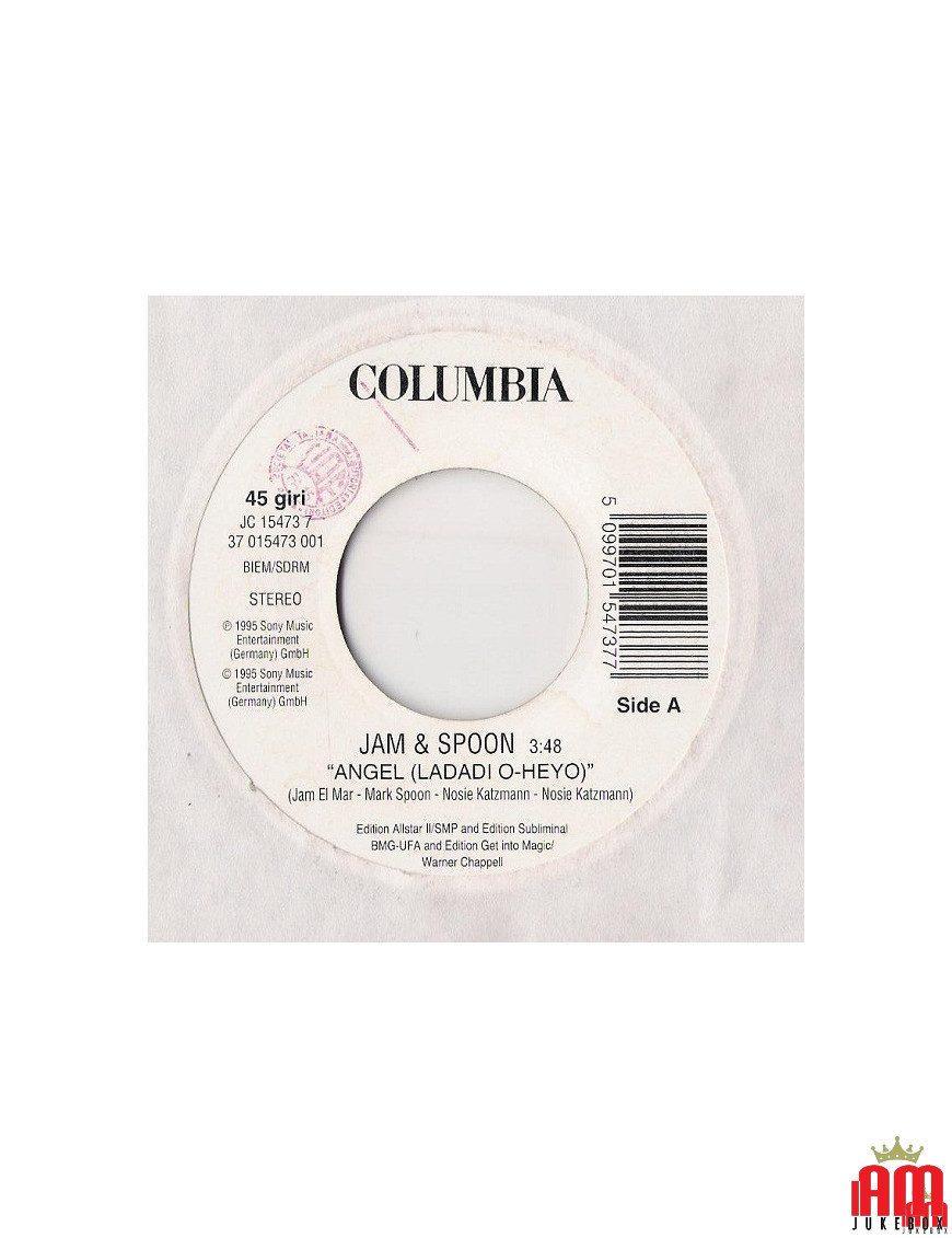 Angel (Ladadi O-Heyo) Gimme Little Sign [Jam & Spoon,...] - Vinyle 7", 45 RPM, Jukebox [product.brand] 1 - Shop I'm Jukebox 