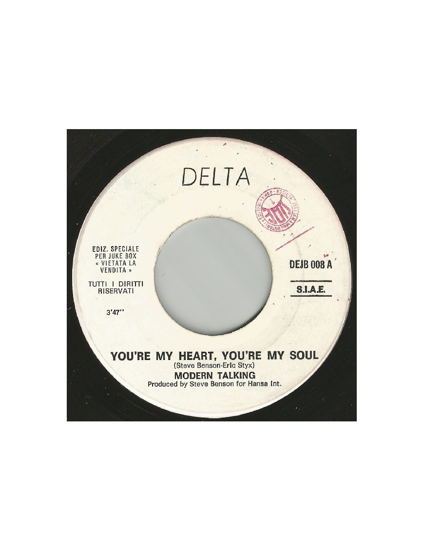 You're My Heart, You're My Soul   Faces [Modern Talking,...] - Vinyl 7", 45 RPM, Jukebox