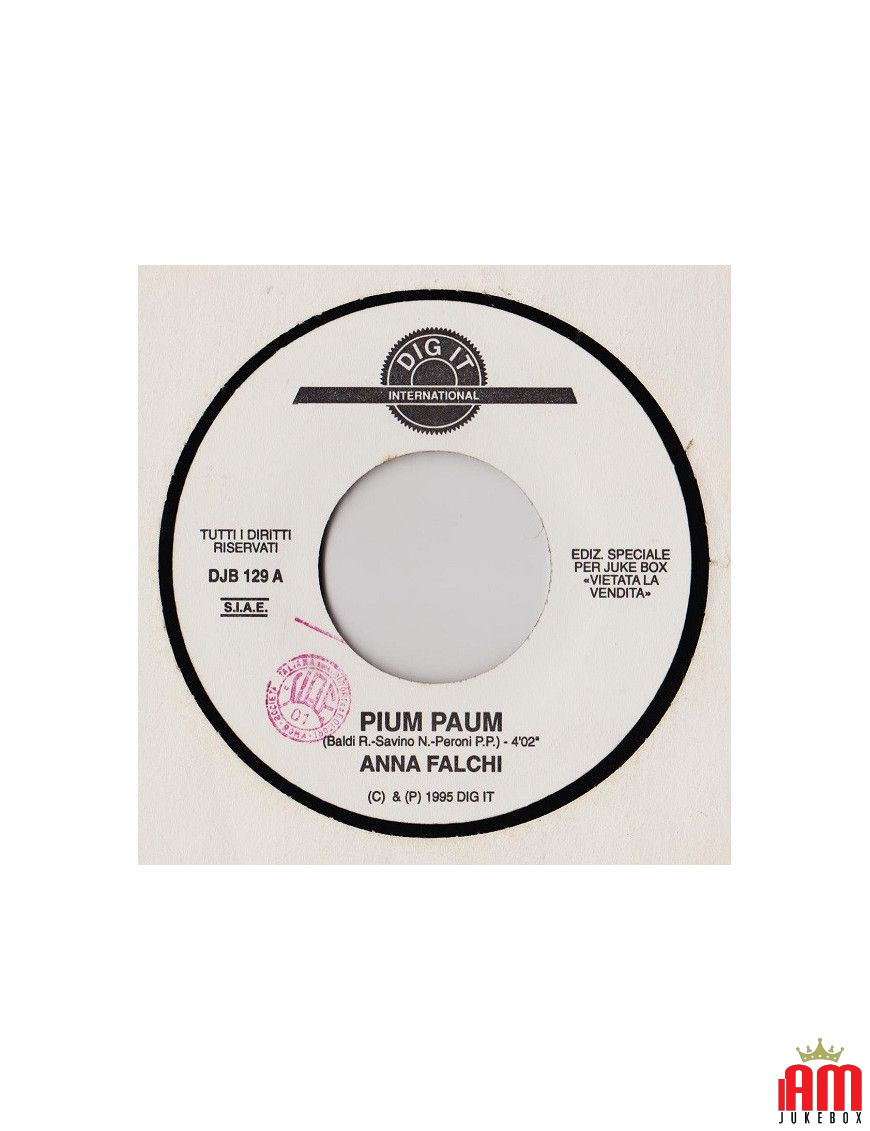 Pium Paum Au nom de l'amour [Anna Falchi,...] - Vinyl 7", 45 RPM, Jukebox [product.brand] 1 - Shop I'm Jukebox 