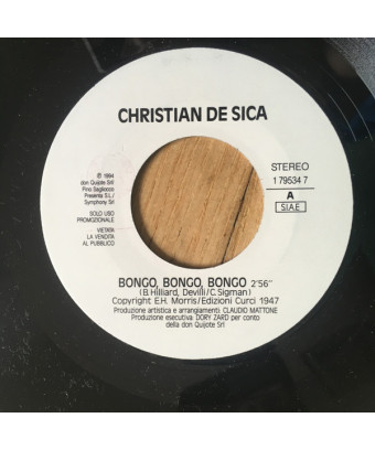 Bongo, Bongo, Bongo [Christian De Sica] - Vinyl 7", 45 RPM, Promo, Stéréo [product.brand] 1 - Shop I'm Jukebox 