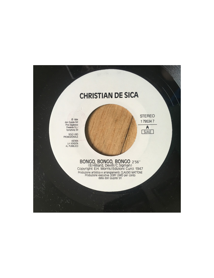 Bongo, Bongo, Bongo [Christian De Sica] - Vinyl 7", 45 RPM, Promo, Stéréo [product.brand] 1 - Shop I'm Jukebox 