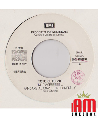 I would like... (Going to the Sea... On Monday...) Living In The Jungle [Toto Cutugno,...] - Vinyl 7", 45 RPM, Promo [product.br