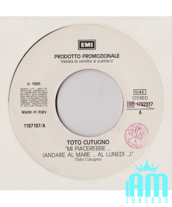 Je voudrais... (Aller à la mer... lundi...) Vivre dans la jungle [Toto Cutugno,...] - Vinyl 7", 45 RPM, Promo [product.brand] 1 