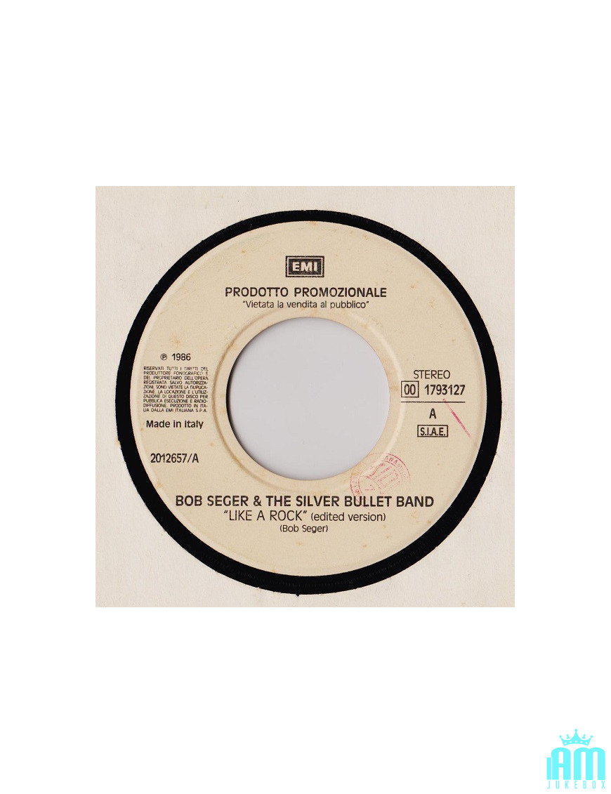 Like A Rock Love In Your Eyes [Bob Seger And The Silver Bullet Band,...] - Vinyle 7", 45 RPM, Promo, Stéréo [product.brand] 1 - 