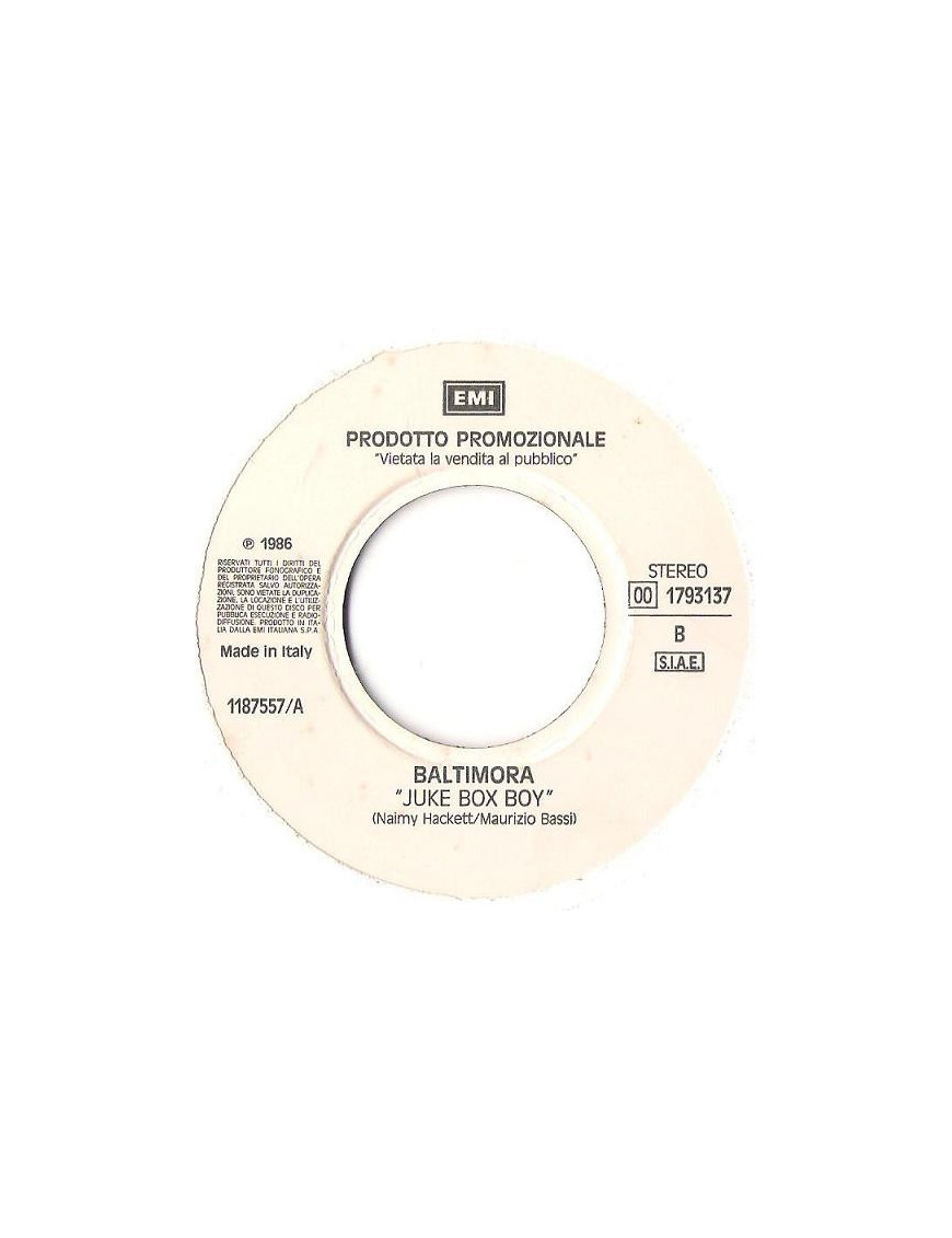 Juke Box Boy   Don't You Love Me Anymore [Baltimora,...] - Vinyl 7", 45 RPM, Promo, Stereo