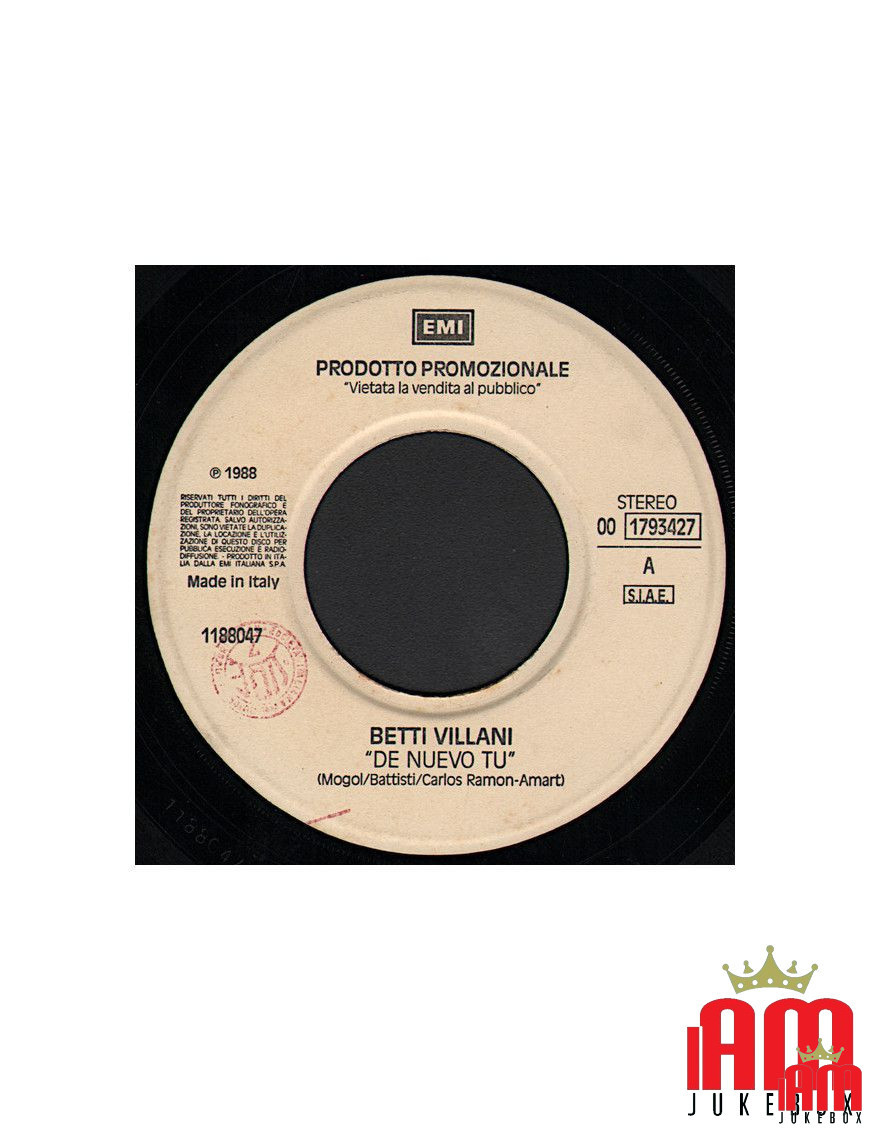 De Nuevo Tu Love Changes (Everything) [Betty Villani,...] - Vinyle 7", 45 RPM, Promo [product.brand] 1 - Shop I'm Jukebox 