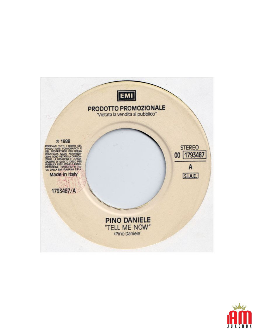 Tell Me Now Tears Run Rings [Pino Daniele,...] - Vinyl 7", 45 RPM, Promo [product.brand] 1 - Shop I'm Jukebox 