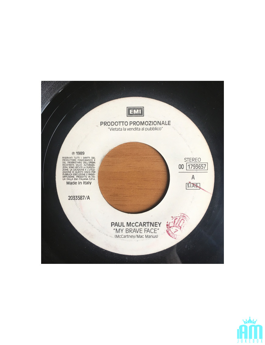 My Brave Face Miss You Like Crazy [Paul McCartney,...] - Vinyle 7", 45 RPM, Promo [product.brand] 1 - Shop I'm Jukebox 