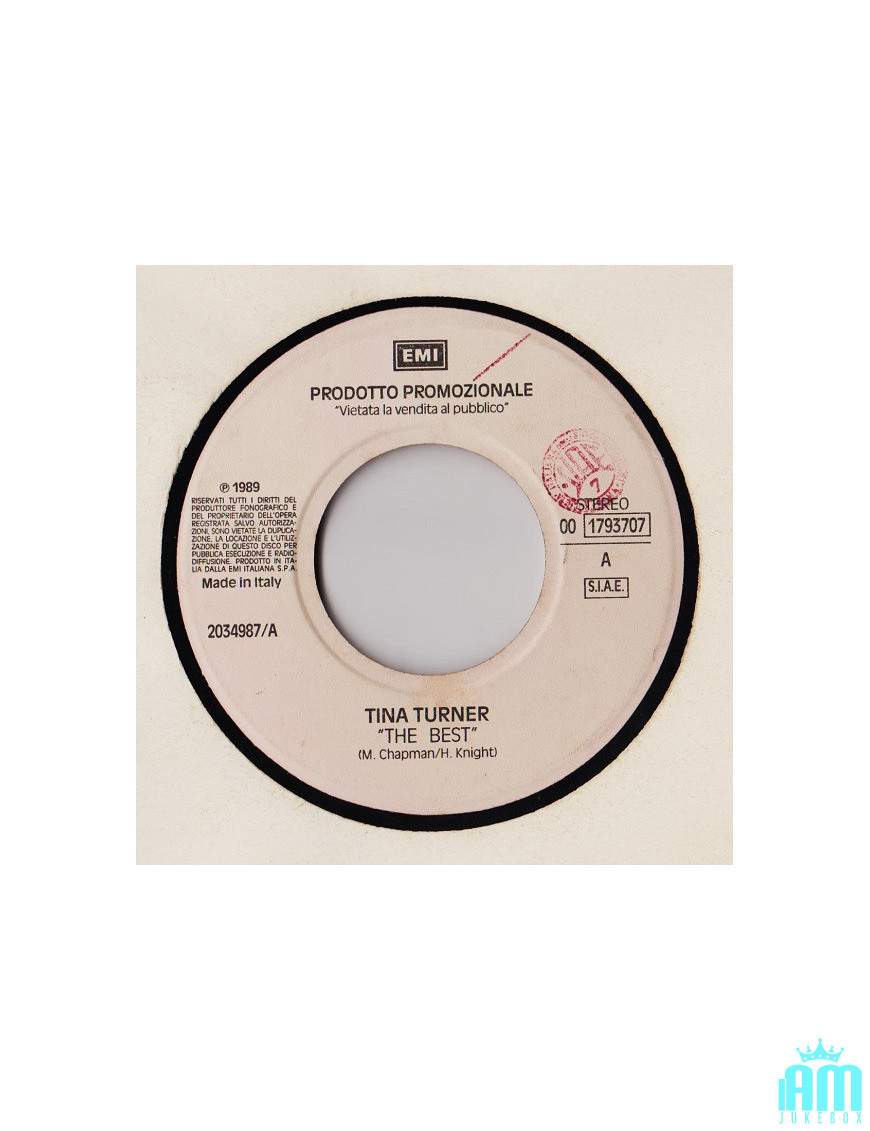 The Best Visioni [Tina Turner,...] – Vinyl 7", 45 RPM, Promo [product.brand] 1 - Shop I'm Jukebox 
