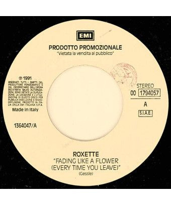 Fading Like A Flower (Every Time You Leave) Long Live R'&B' [Roxette,...] – Vinyl 7", 45 RPM, Promo [product.brand] 1 - Shop I'm