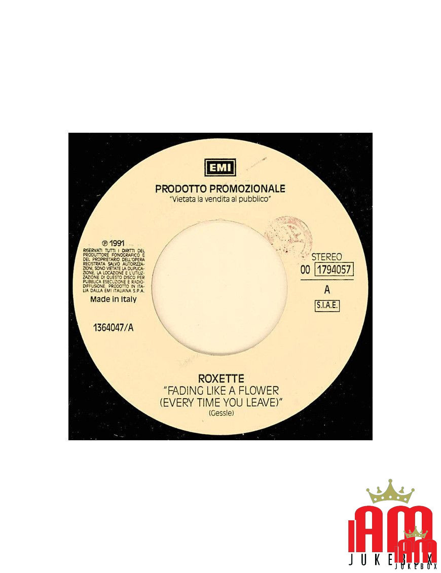 Fading Like A Flower (Every Time You Leave) Long Live R'&B' [Roxette,...] - Vinyl 7", 45 RPM, Promo [product.brand] 1 - Shop I'm