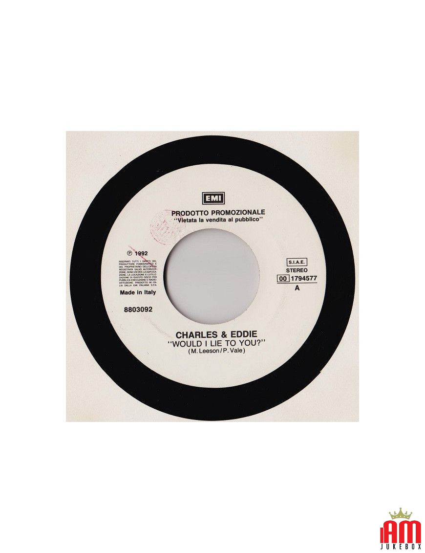 Would I Lie To You Forte [Charles & Eddie,...] - Vinyl 7", 45 RPM, Promo [product.brand] 1 - Shop I'm Jukebox 