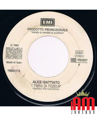 I Treni Di Tozeur Immagina Un Pianeta [Alice (4),...] - Vinyl 7", 45 RPM, Jukebox, Promo [product.brand] 1 - Shop I'm Jukebox 