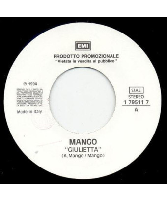 Giulietta Crash! Boom! Bang! [Mango (2),...] - Vinyl 7", Promo, Stereo [product.brand] 1 - Shop I'm Jukebox 