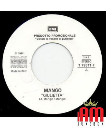 Julia Crash! Boom! Knall! [Mango (2),...] – Vinyl 7", Promo, Stereo