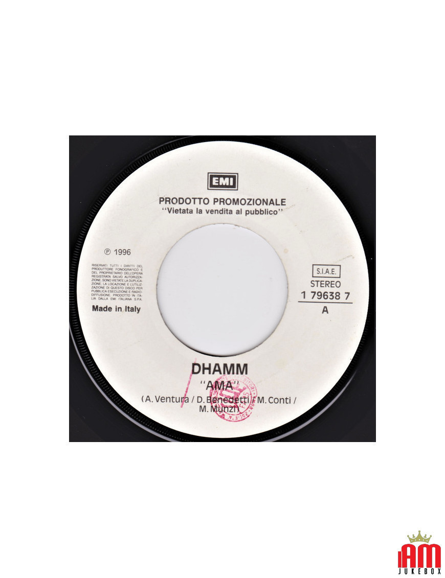 Ama Cantare E' D'Amore [Dhamm,...] - Vinyl 7", 45 RPM, Jukebox, Promo [product.brand] 1 - Shop I'm Jukebox 