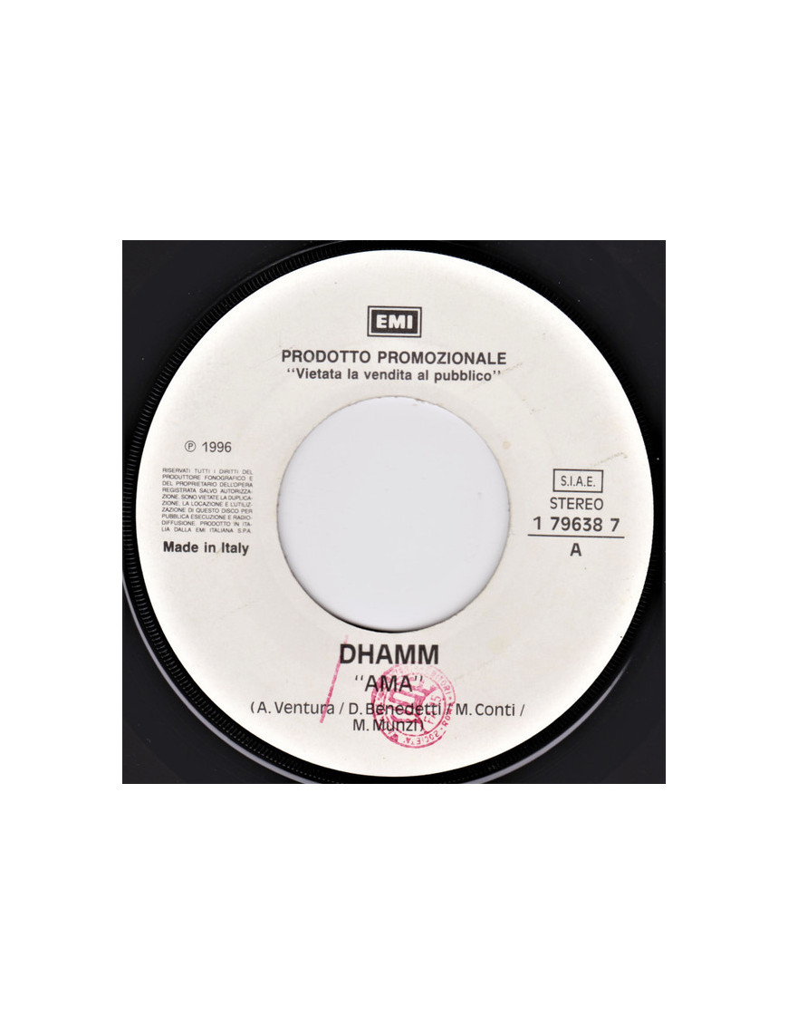 Ama Cantare E' D'Amore [Dhamm,...] - Vinyl 7", 45 RPM, Jukebox, Promo [product.brand] 1 - Shop I'm Jukebox 