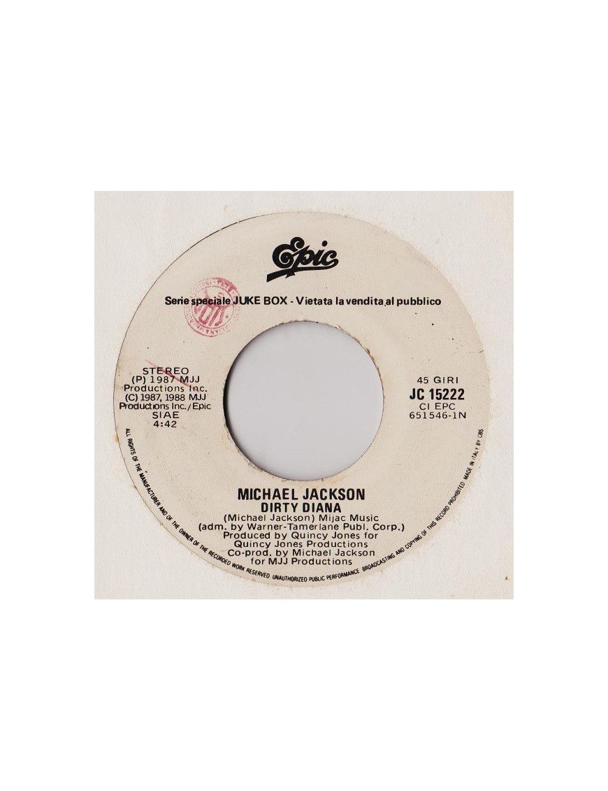 Dirty Diana Love Is Stronger Than Pride [Michael Jackson,...] - Vinyle 7", 45 RPM, Jukebox [product.brand] 1 - Shop I'm Jukebox 