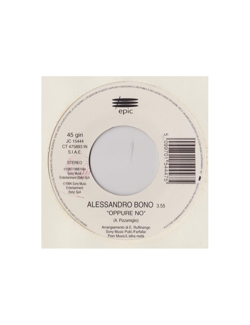 Oppure No   Amare, Amare [Alessandro Bono,...] - Vinyl 7", 45 RPM, Stereo