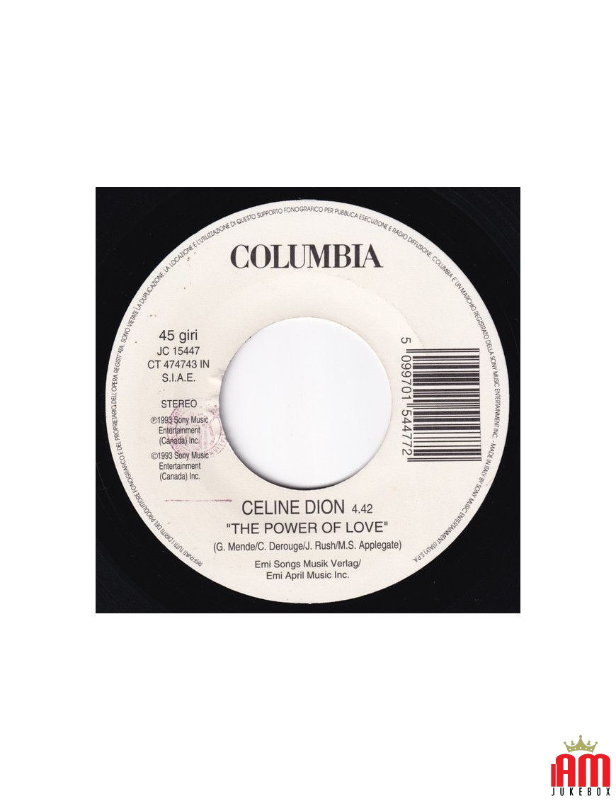 The Power Of Love Too Young To Die [Céline Dion,...] - Vinyl 7", Jukebox [product.brand] 1 - Shop I'm Jukebox 