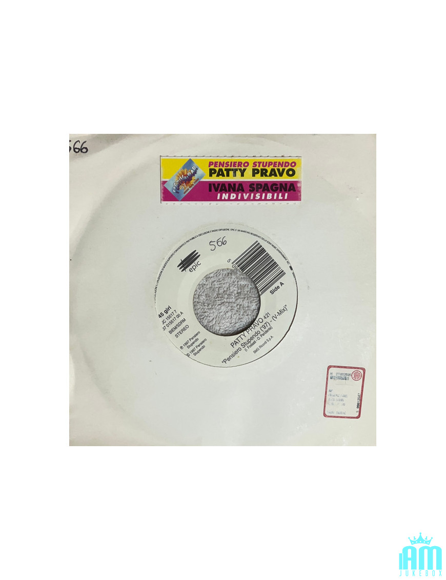 Pensiero Stupendo  ('97) - (V-Mix)   Indivisibili [Patty Pravo,...] - Vinyl 7", 45 RPM, Jukebox