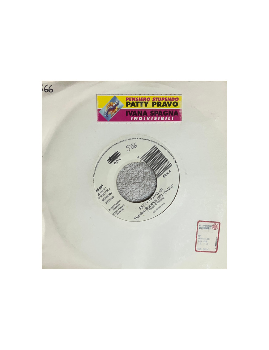 Pensiero Stupendo  ('97) - (V-Mix)   Indivisibili [Patty Pravo,...] - Vinyl 7", 45 RPM, Jukebox
