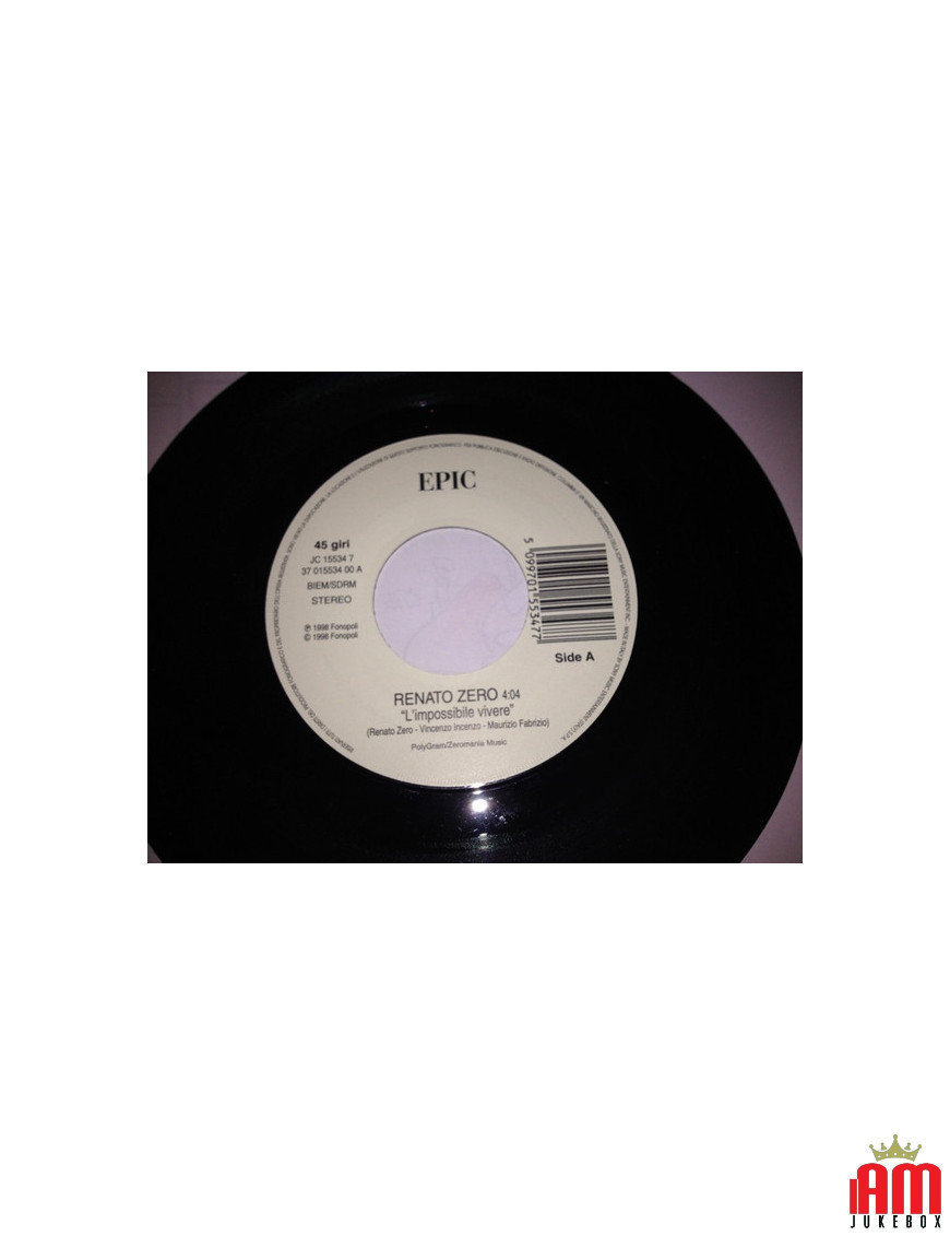 L'Impossibile Vivere Nice & Nasty [Renato Zero,...] – Vinyl 7", 45 RPM, Jukebox [product.brand] 1 - Shop I'm Jukebox 