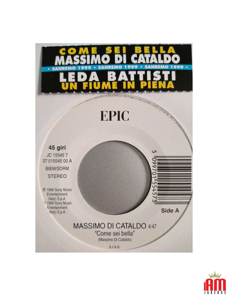 Come Sei Bella Un Fiume In Full [Massimo Di Cataldo,...] - Vinyle 7", Jukebox, Promo [product.brand] 1 - Shop I'm Jukebox 