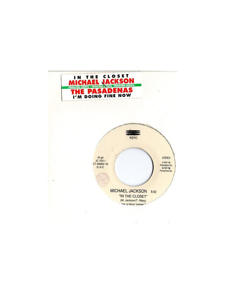 In The Closet I'm Doing Fine Now [Michael Jackson,...] - Vinyl 7", 45 RPM, Jukebox [product.brand] 1 - Shop I'm Jukebox 