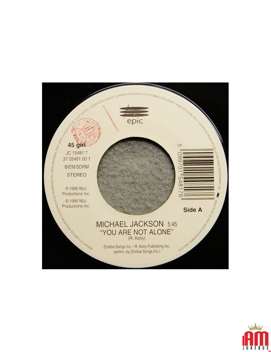 You Are Not Alone I Will Remember [Michael Jackson,...] – Vinyl 7", 45 RPM, Single [product.brand] 1 - Shop I'm Jukebox 