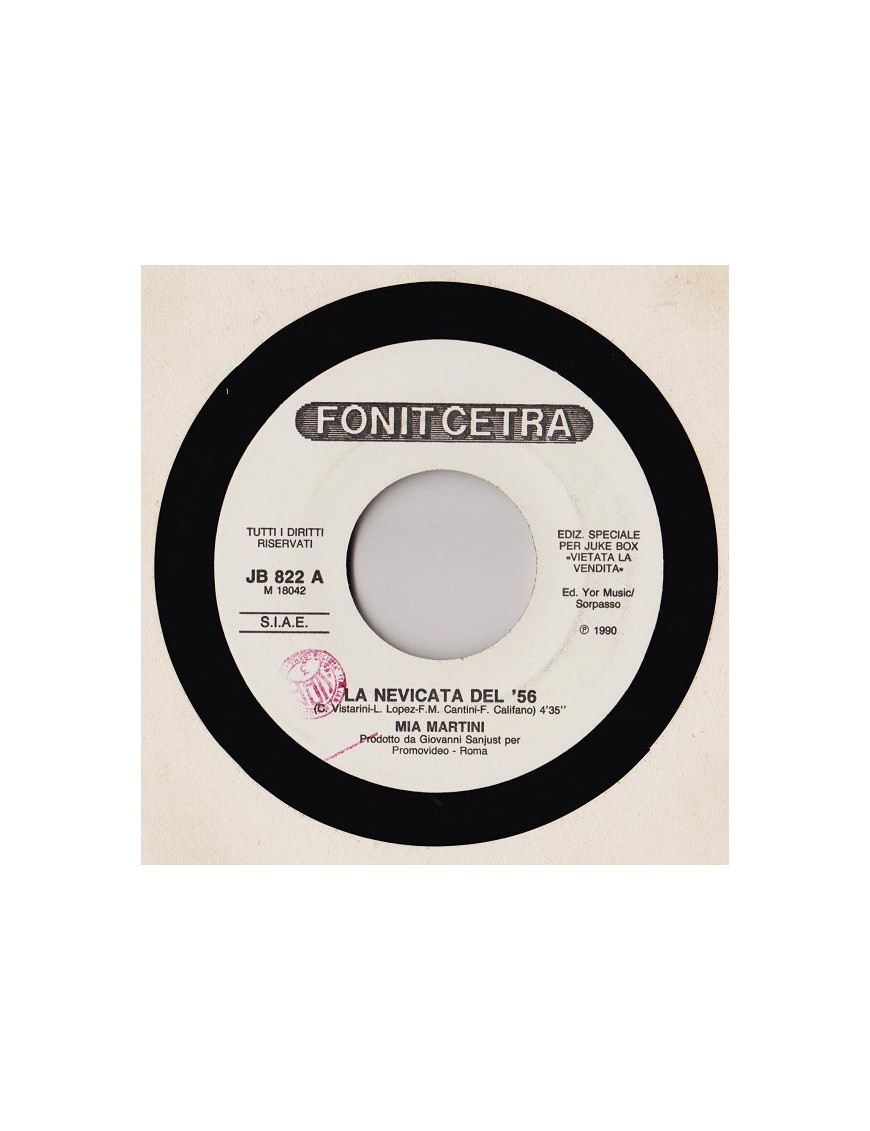 La Nevicata Del '56 Tu...Sì [Mia Martini,...] - Vinyl 7", 45 RPM, Jukebox [product.brand] 1 - Shop I'm Jukebox 