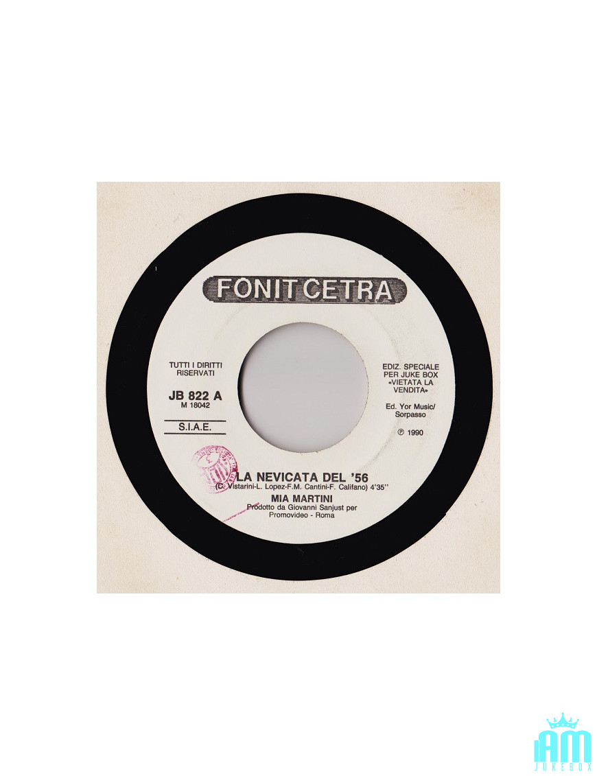 La Nevicata Del '56 Tu...Sì [Mia Martini,...] - Vinyle 7", 45 RPM, Jukebox [product.brand] 1 - Shop I'm Jukebox 