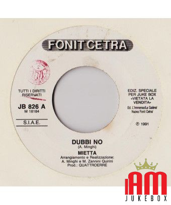 Doutes No Nené [Mietta,...] - Vinyl 7", 45 RPM, Jukebox [product.brand] 1 - Shop I'm Jukebox 