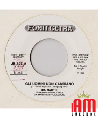 Men Don't Change Ugly [Mia Martini,...] – Vinyl 7", 45 RPM, Jukebox [product.brand] 1 - Shop I'm Jukebox 