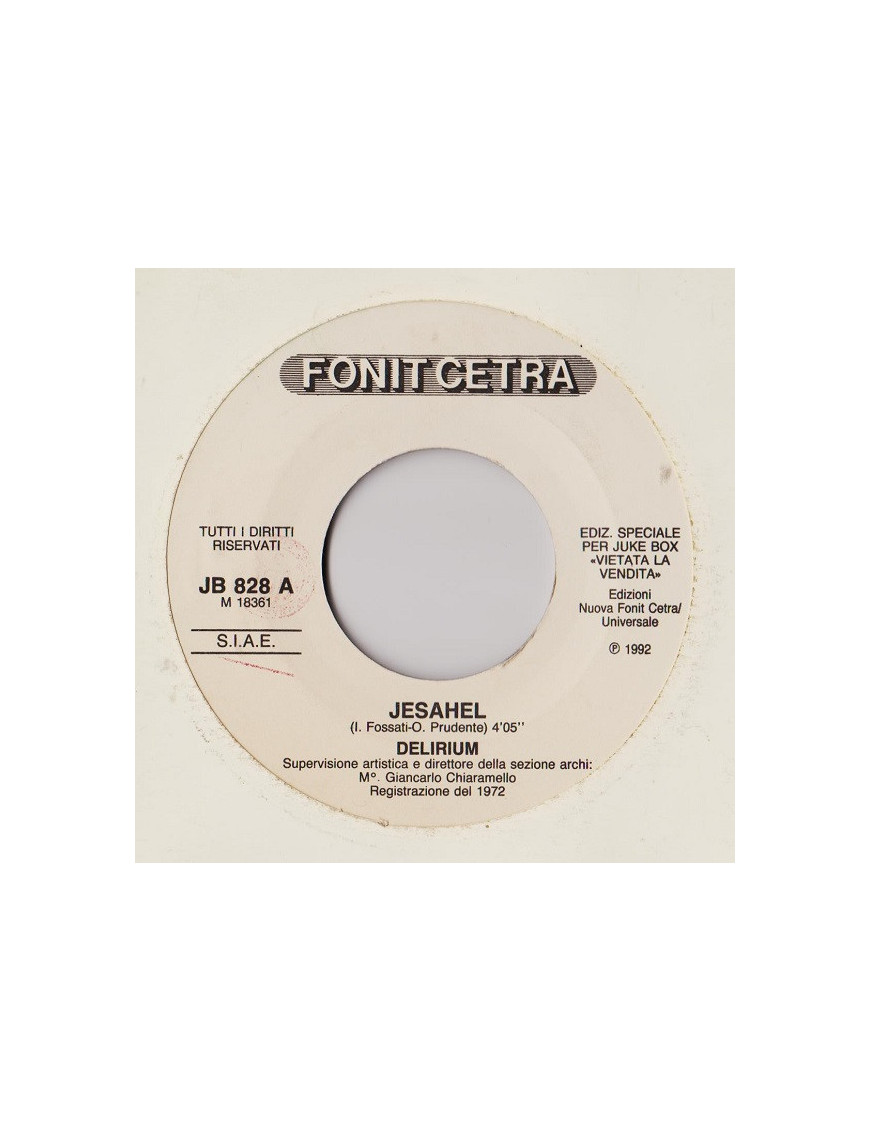 Jesahel Bandiera Gialla The Died Piper [Delirium (5),...] - Vinyl 7", 45 RPM, Jukebox [product.brand] 1 - Shop I'm Jukebox 