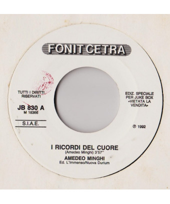 I Ricordi Del Cuore Mediterraneo [Amedeo Minghi,...] - Vinyl 7", 45 RPM, Jukebox [product.brand] 1 - Shop I'm Jukebox 