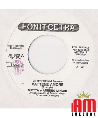 Va-t'en Amour je voudrais [Mietta,...] - Vinyl 7", 45 RPM, Jukebox [product.brand] 1 - Shop I'm Jukebox 