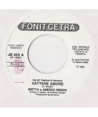 Va-t'en Amour je voudrais [Mietta,...] - Vinyl 7", 45 RPM, Jukebox [product.brand] 1 - Shop I'm Jukebox 