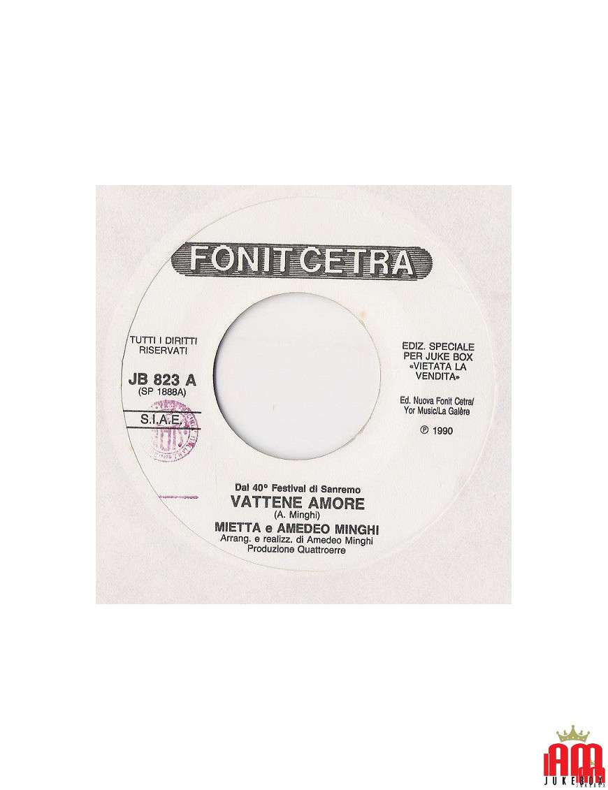 Go away Love I would like [Mietta,...] - Vinyl 7", 45 RPM, Jukebox [product.brand] 1 - Shop I'm Jukebox 