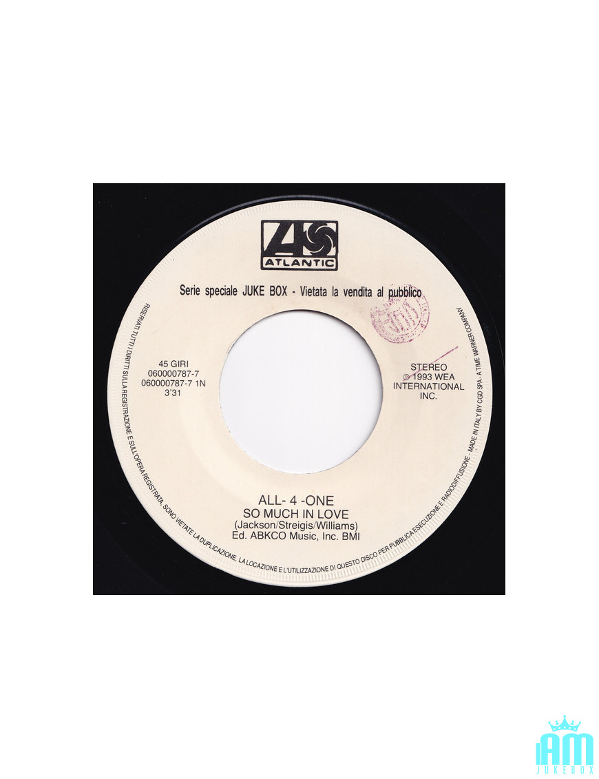 So Much In Love Gin And Juice [All-4-One,...] – Vinyl 7", 45 RPM, Jukebox [product.brand] 1 - Shop I'm Jukebox 