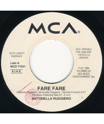 Fare Fare   Don't Stop Movin' [Antonella Ruggiero,...] - Vinyl 7", 45 RPM, Promo