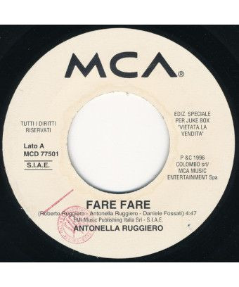 Fare Fare Don't Stop Movin' [Antonella Ruggiero,...] - Vinyle 7", 45 RPM, Promo [product.brand] 1 - Shop I'm Jukebox 