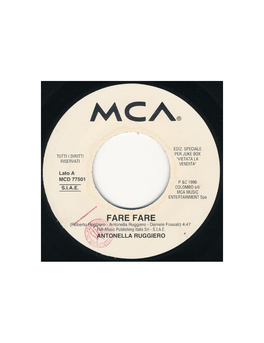 Fare Fare Don't Stop Movin' [Antonella Ruggiero,...] - Vinyle 7", 45 RPM, Promo [product.brand] 1 - Shop I'm Jukebox 