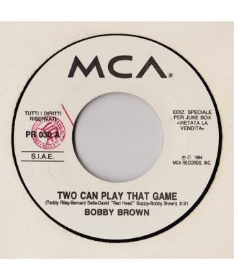 Two Can Play That Game Spirit Inside [Bobby Brown,...] - Vinyle 7", 45 RPM, Jukebox [product.brand] 1 - Shop I'm Jukebox 