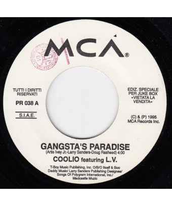 Gangsta's Paradise Long Shot [Coolio,...] - Vinyle 7", 45 RPM, Promo [product.brand] 1 - Shop I'm Jukebox 